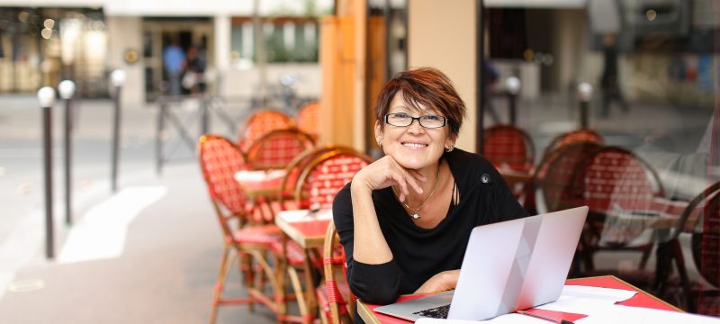 woman at cafe dreamstime m 111998090